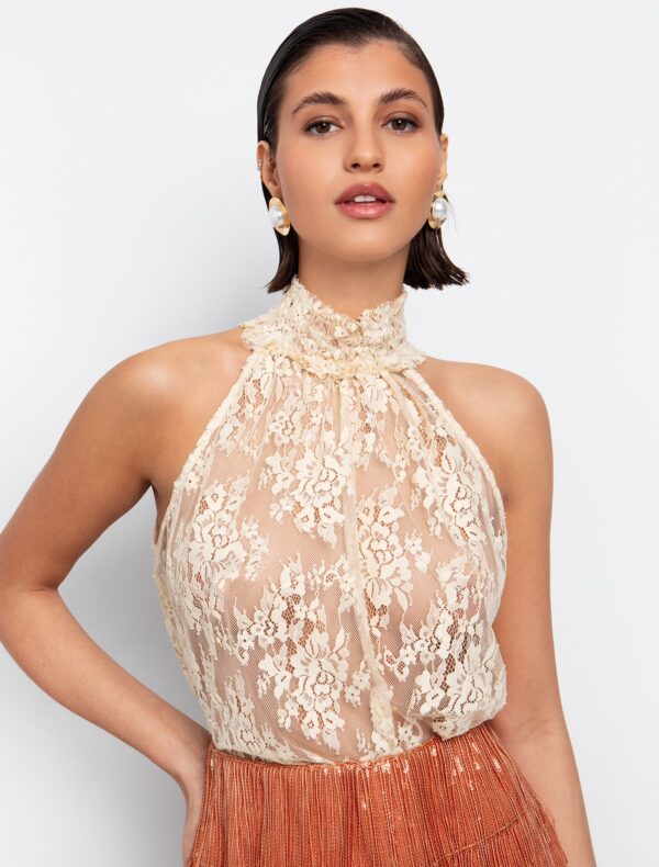 Halter top απο δαντέλα