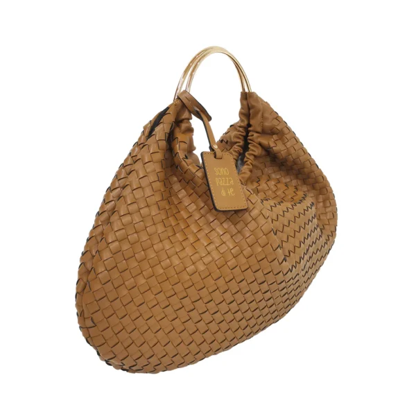 Τσάντα shopper με μεταλλικό χερούλι - Image 3