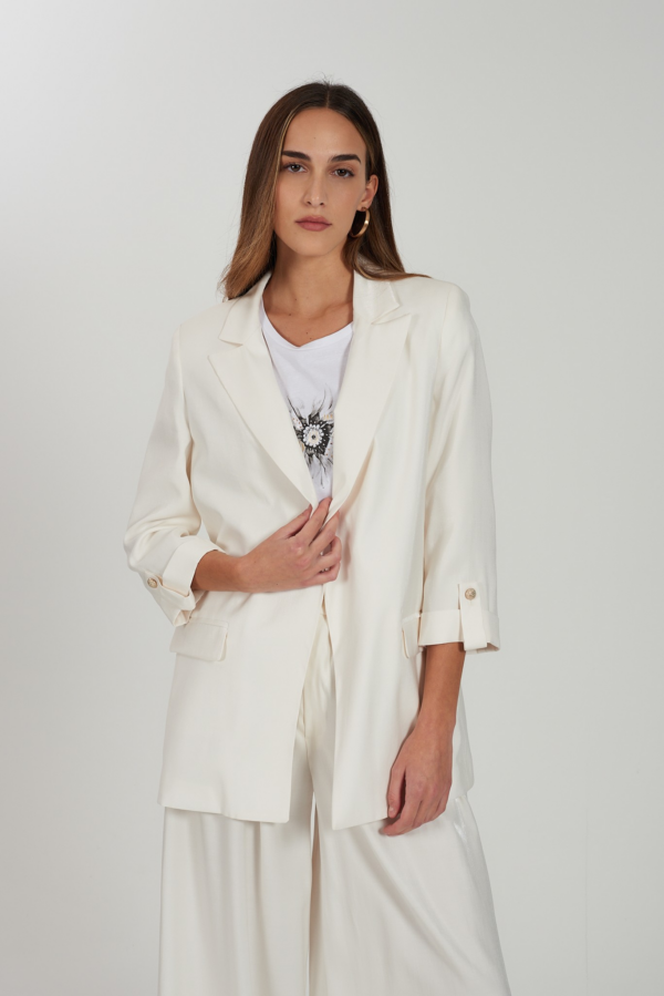 Blazer με γυαλιστερή όψη