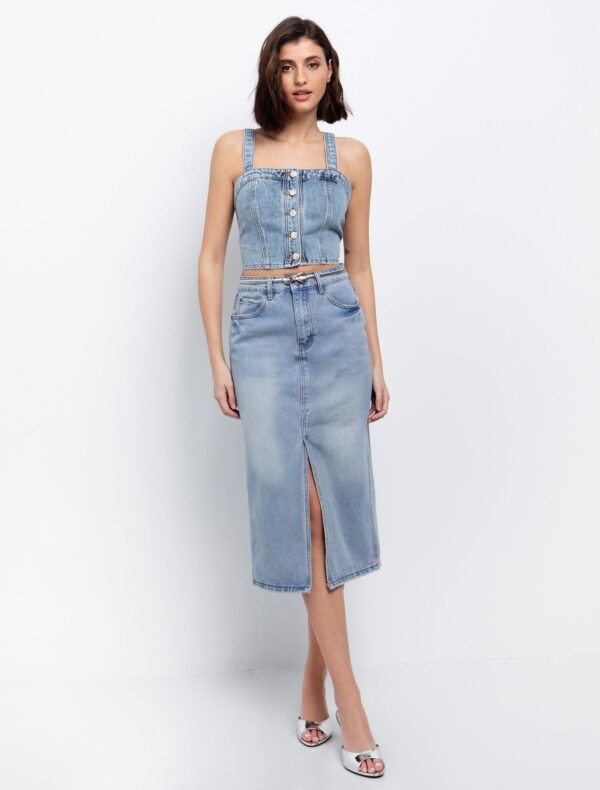Denim crop top - Image 2