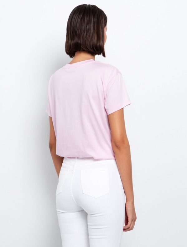 T-shirt με strass επιγραφή - Image 4