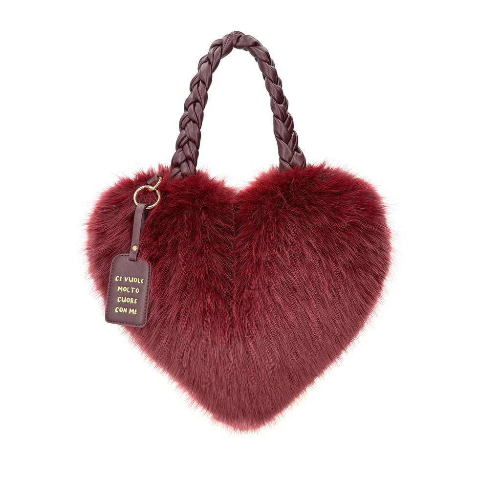 Bordeaux heart handbag
