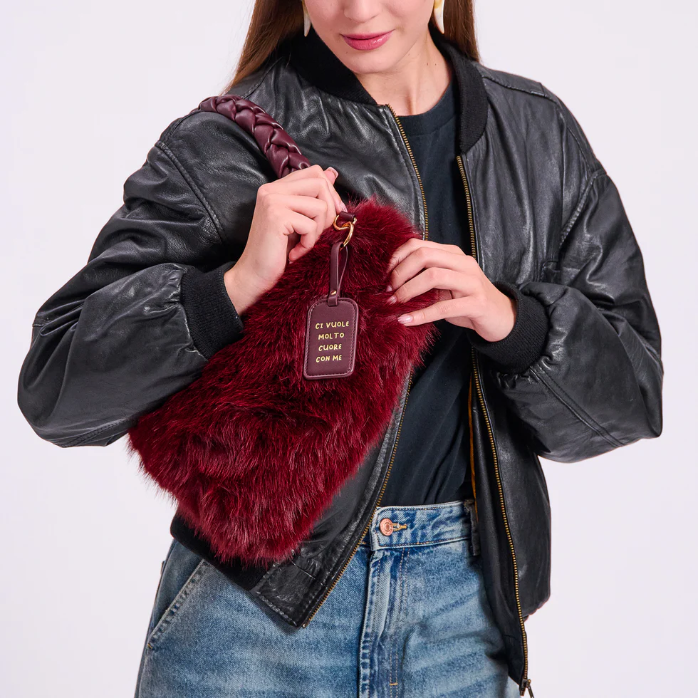 Bordeaux heart handbag - Image 4