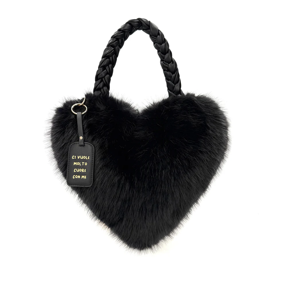 Black heart handbag