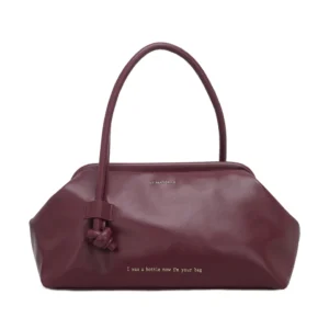 Plum bottle handbag