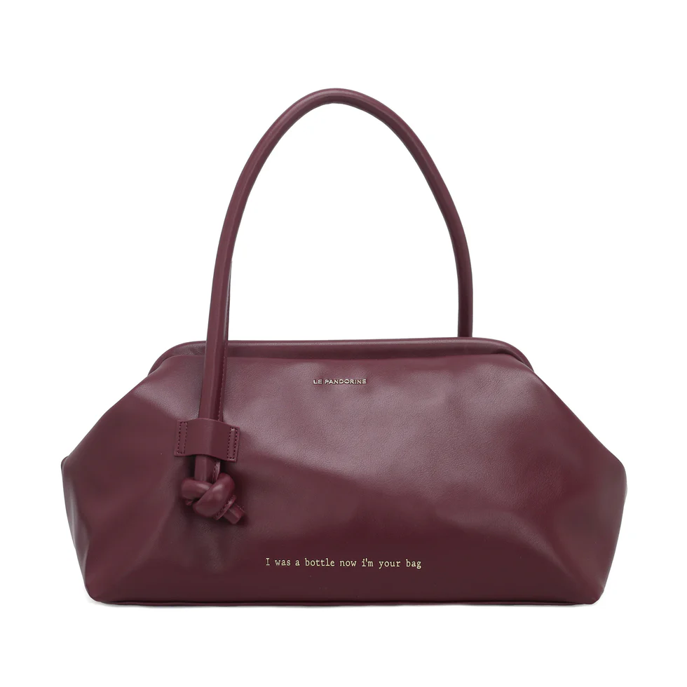 Plum bottle handbag