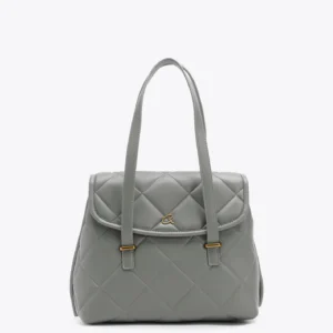 Τσάντα ώμου με τεχνική Debossed καπιτονέ & διπλά χερούλια