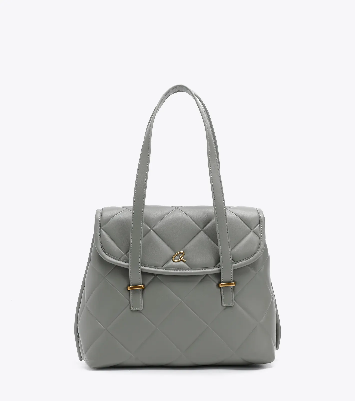 Τσάντα ώμου με τεχνική Debossed καπιτονέ & διπλά χερούλια