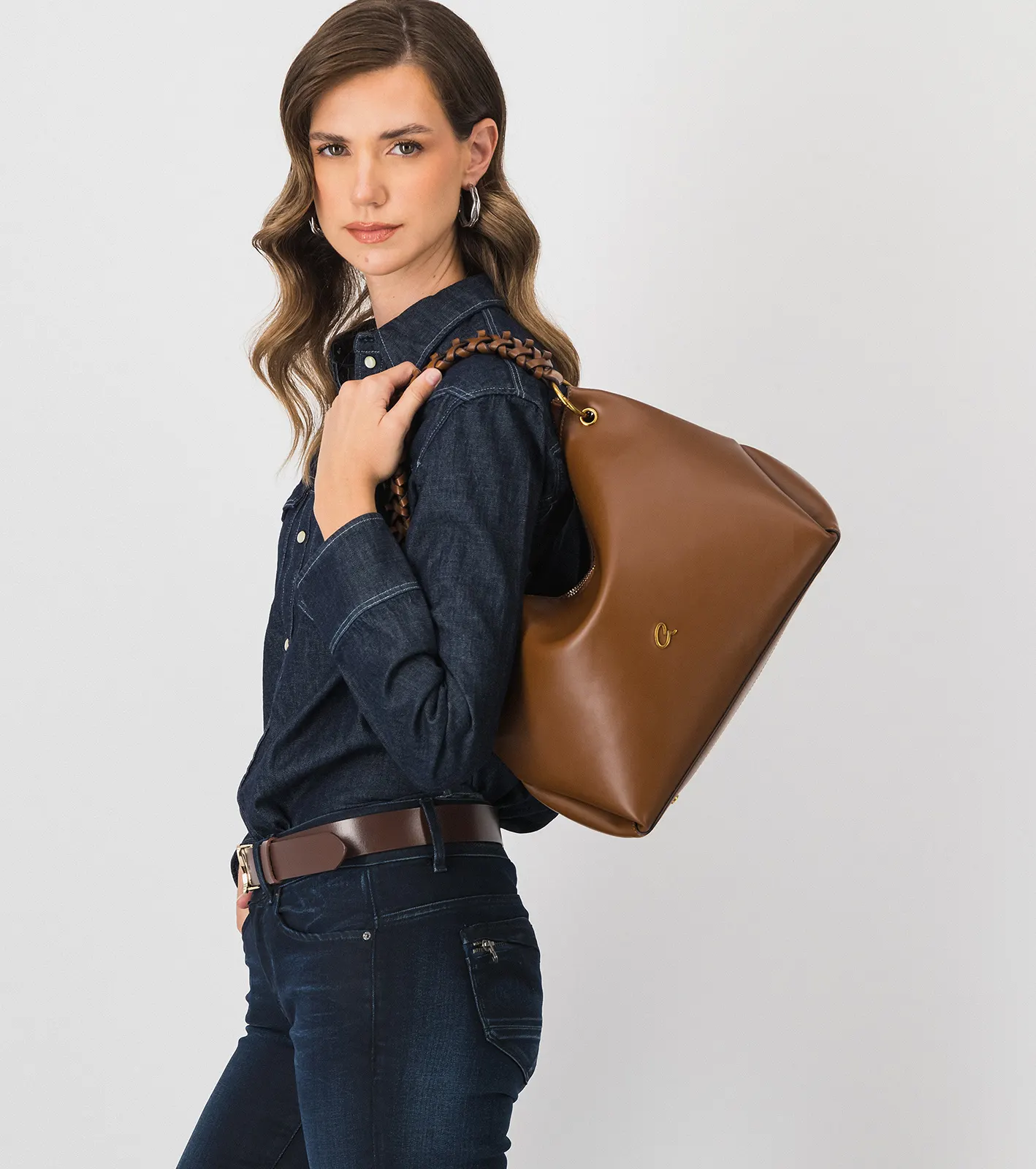 Τσάντα ώμου με πλεγμένο χερούλι - Image 5