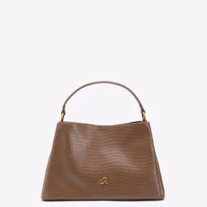 Τσάντα χειρός 3-way κροκό με αποσπώμενο τσαντάκι