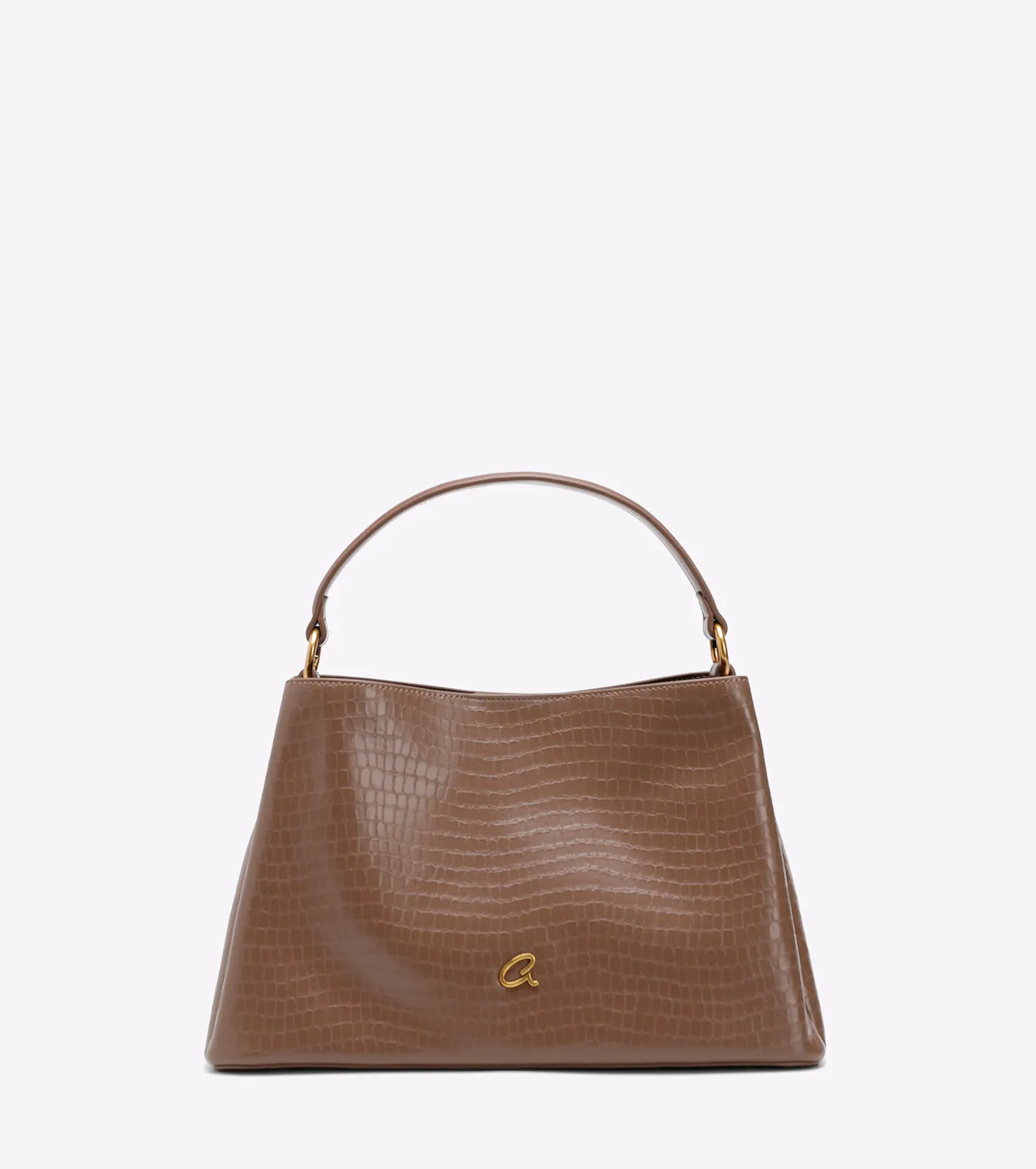 Τσάντα χειρός 3-way κροκό με αποσπώμενο τσαντάκι