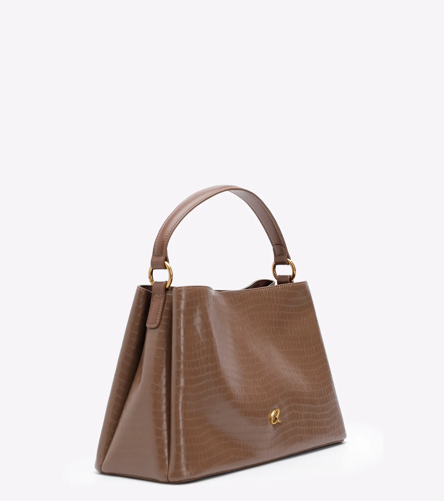 Τσάντα χειρός 3-way κροκό με αποσπώμενο τσαντάκι - Image 7