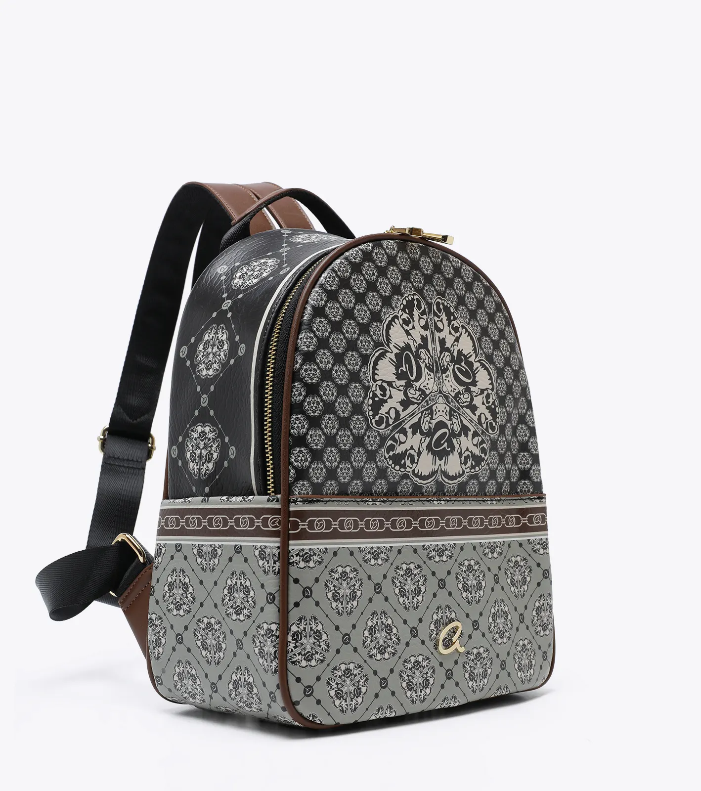 Σακίδιο πλάτης με τύπωμα πεταλούδα & διπλό φερμουάρ - Image 4