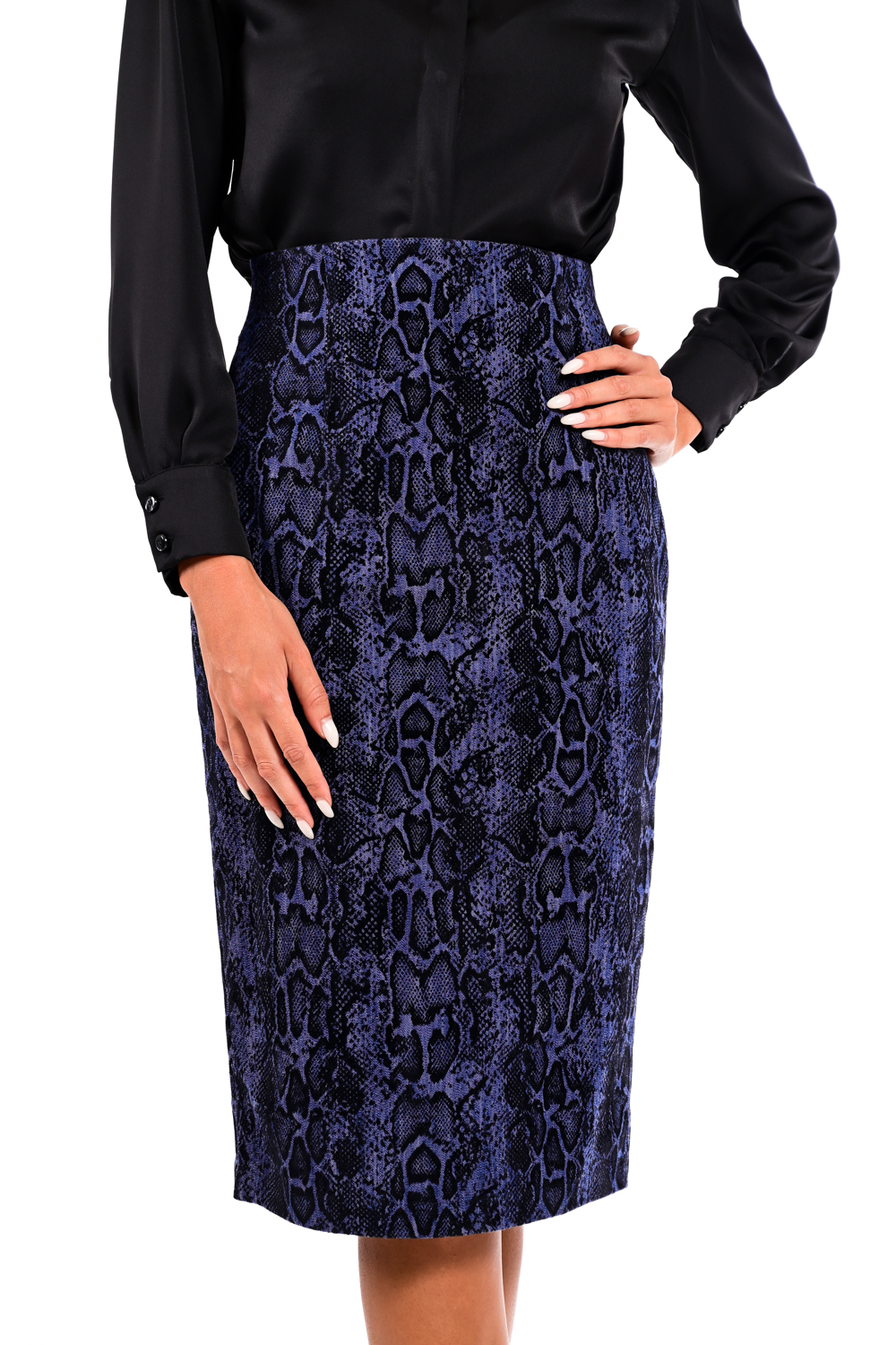 Τζην φούστα με velvet snake print