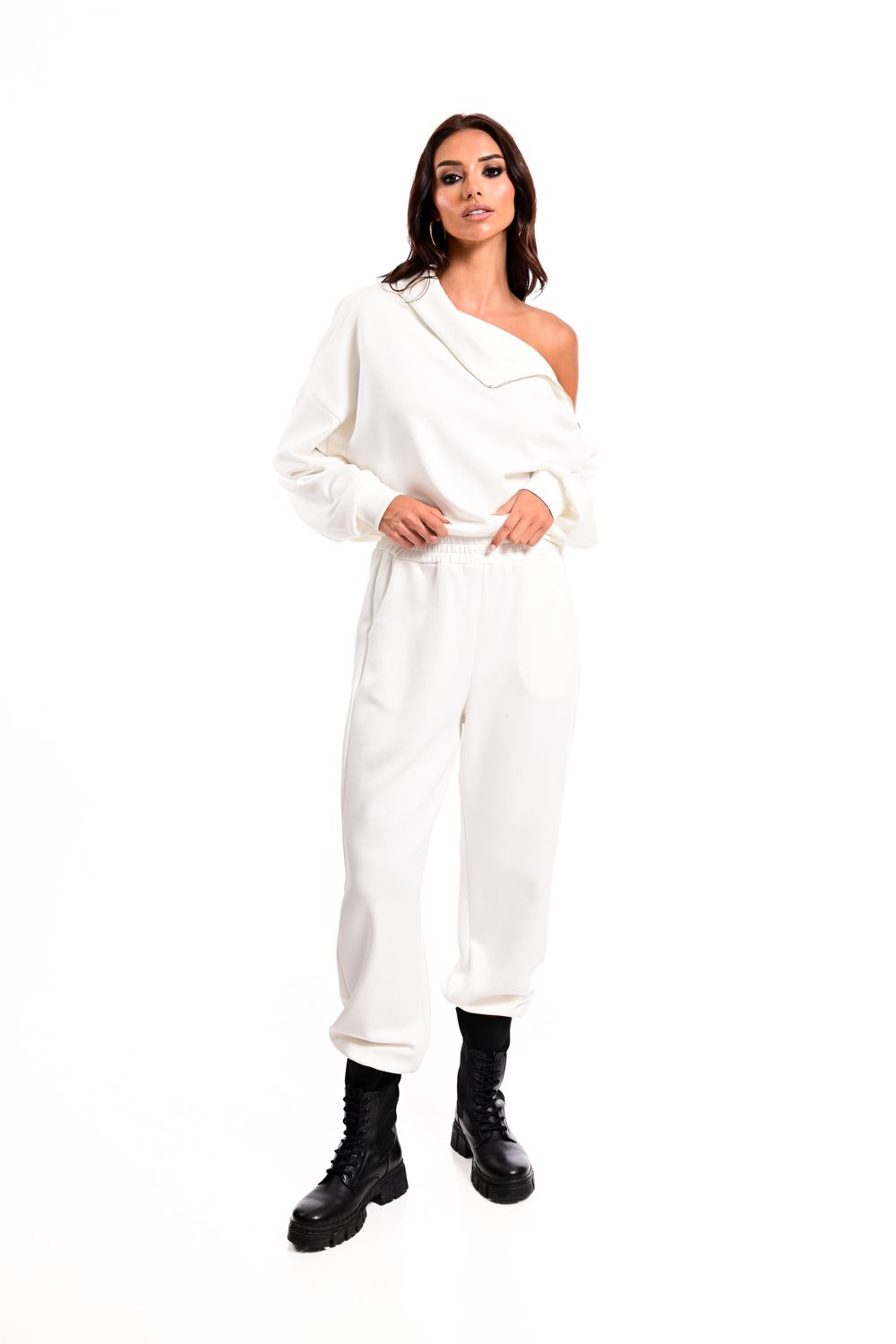 Φούτερ μπλούζα με φερμουάρ soft elegance - Image 4