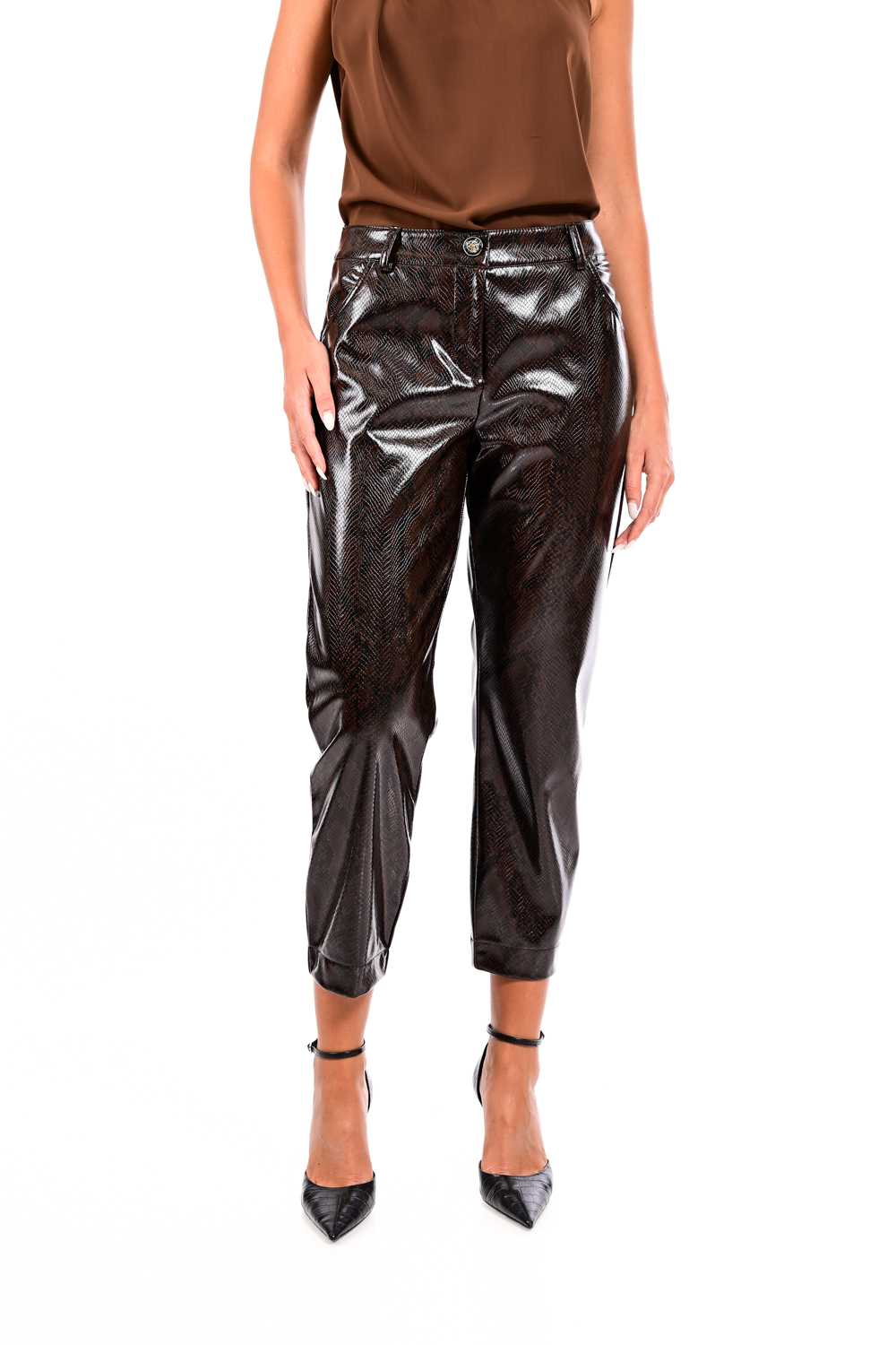 Glossy snake παντελόνι δερματίνι