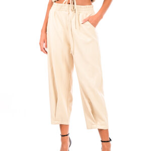 Παντελόνι δερματίνη με ελαστική μέση