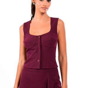 Γιλέκο-τοπ με κουμπιά