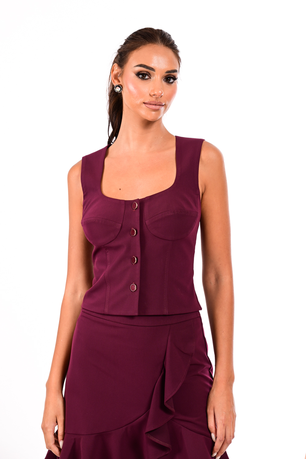 Γιλέκο-τοπ με κουμπιά