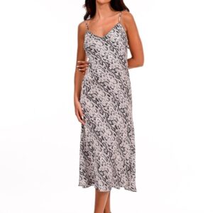 Snake print φόρεμα τύπου lingerie