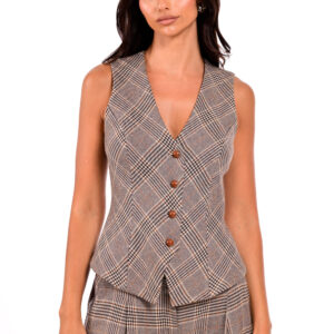 Tailored καρό γιλέκο