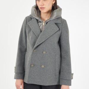 Μάλλινο ημίπαλτο με επένδυση