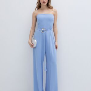 Strapless ολόσωμη φόρμα με ζώνη