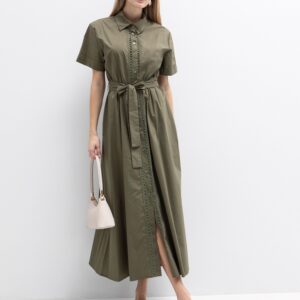 Σεμιζιέ φόρεμα ποπλίνα