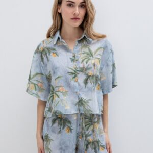 Tropical πουκάμισο boxy