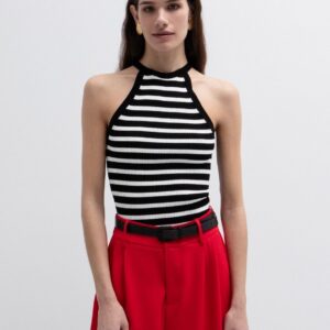 Halter top με ρίγες