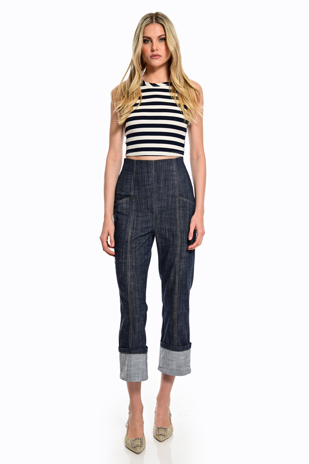 High waisted παντελόνι τζην
