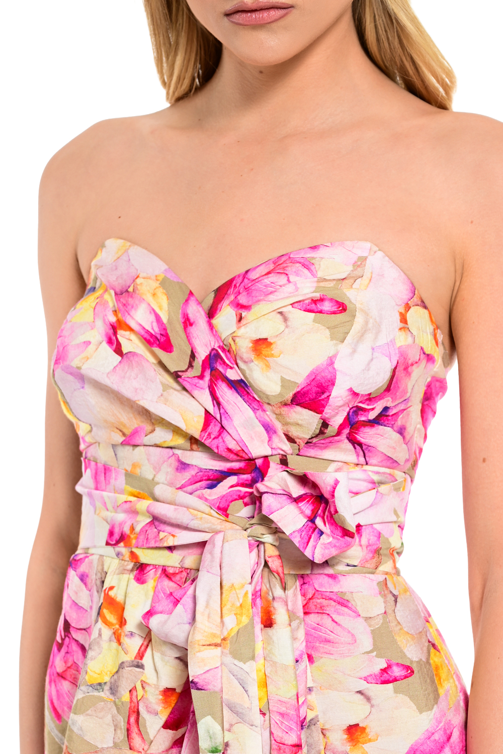 Εμπριμέ mini φόρεμα pink petals - Image 3