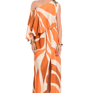 Φόρεμα orange pattern