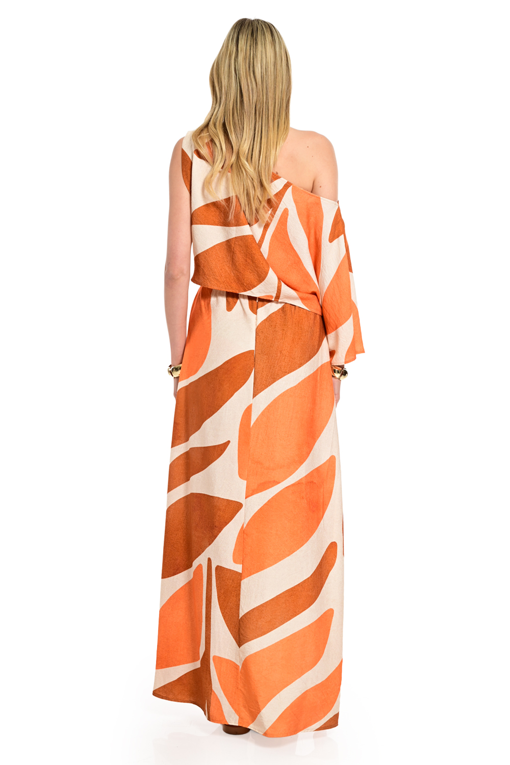 Φόρεμα orange pattern - Image 3
