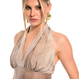 Εμπριμέ halter top Animam Print